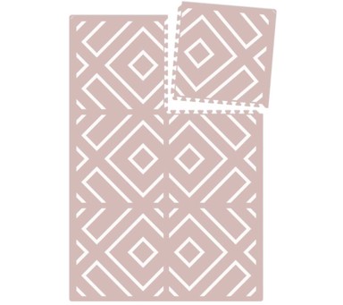 EEVEVE Pjenasta puzzle podloga za igru moderni blokovi, 180 x 120 cm, roza