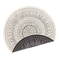 NORTHRUGS Okrugli vanjski tepih Porto ø140 cm, krem-crni