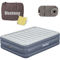BESTWAY Zračni madrac, dvostruki, sivi