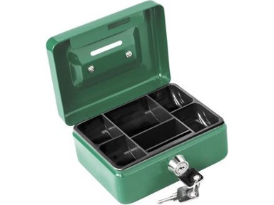 EXTOL CRAFT Kasica za novac s organizatorom za kovanice, 125 x 95 x 60 mm