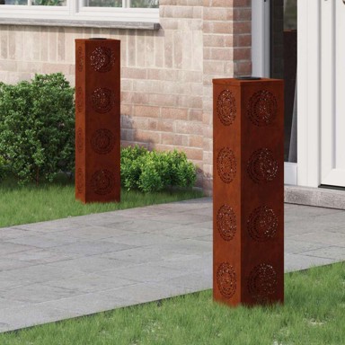 Solarna LED svjetlost za stazu 2 pcs Corten čelik Corten čelik