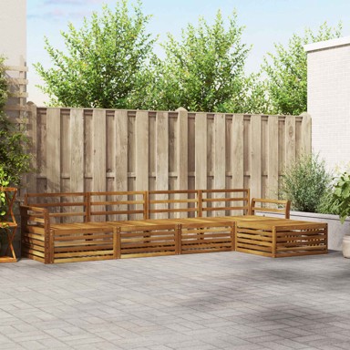 Set vanjskih sofa 5 kom, akacija, prirodna