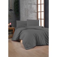 MIJOLNIR Posteljina za bračni krevet od renforce pamuka 200x200 cm Antracitno siva