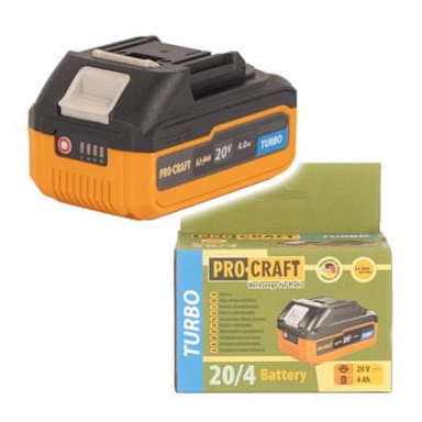 PROCRAFT Akumulatorska baterija 20/4 Turbo, crna