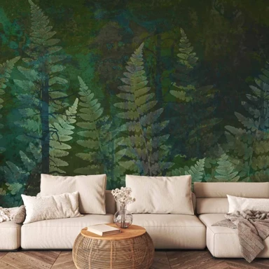 Foto tapeta Zelena apstrakcija u šumi, samoljepljiva, 98x70 cm