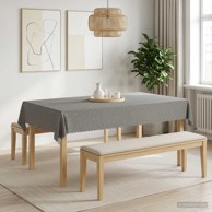 Tkanina za stol 5 kom. 140 x 220 cm, pravokutna, svjetlosiva