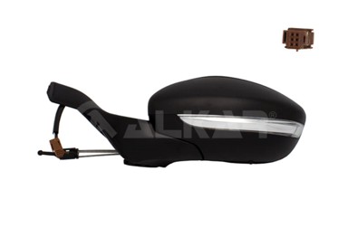 ALKAR Retrovizor Peugeot 208, lijevi, unutarnje podešavanje, žmigavac, 2 pina