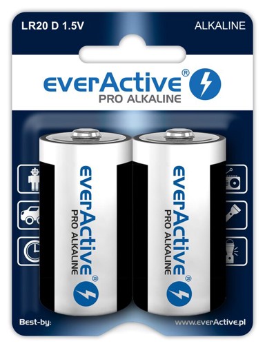 EVERACTIVE Alkalne baterije Pro LR20 D, 2 komada