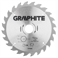 GRAPHITE Widia list kružne pile, 190 x 30 mm, 24 zuba