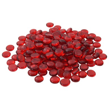 Stakleni nugget, 17-19 mm, skarlet