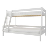 Dječji krevet na kat Familijne, 200 x 120/90 cm, bez ladice, bijeli