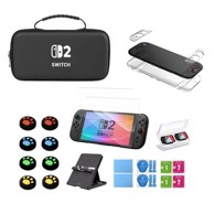 NINTENDO Zaštitni set za Switch 2, torba, zaštita za zaslon, kućište za konzolu i Joy-Con kontrolere, thumb gripovi, crna