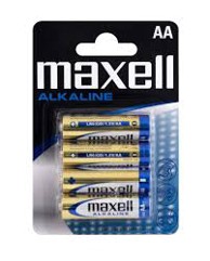 MAXELL Alkalne baterije LR6 AA, 4 komada