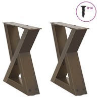 Noge za stolić za kavu 2 kom Prirodni čelik 30x(30-31,3) cm