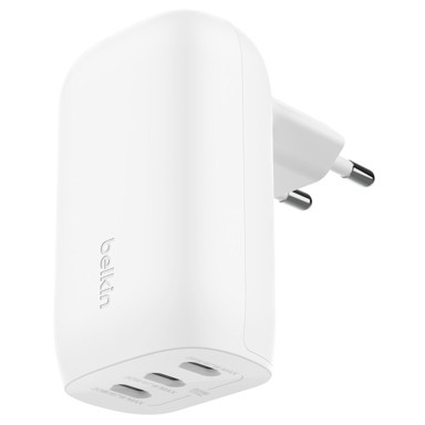 BELKIN Punjač BOOST CHARGE USB-C 67W 3 x USB-C, PPS, WCC002vfWH, bijeli