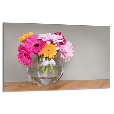 TMK Staklena zaštita za štednjak ili ploču za kuhanje 80x52, cvijeće