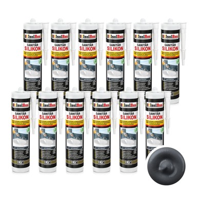 ISOLBAU Sanitarni silikon, 12 x 300 ml, antracit