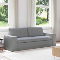 Sofa metalna 222 x 80 x 82 cm, svijetlo siva