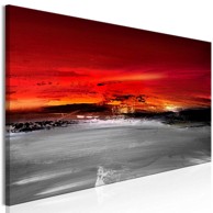 Slika Crimson Landscape Narrow 120x40