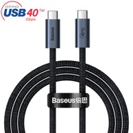 BASEUS Kabel Flash Series USB4 40Gbps USB Type C - USB Type C 8K 60Hz video 100W (CASS010014), sivi