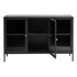 UNIQUE FURNITURE Crna metalna vitrina, 132x85 cm Bronco