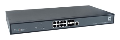 LEVELONE Mrežni preklopnik 12-Port L3 Managed 10-Gigabit Switch, 8 x 10G Ethernet + 4 x SFP+, upravljani L3, 1U, crni
