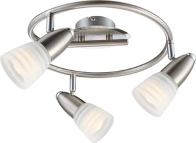 Stropni reflektor Caleb, 3xE14 LED, IP20, srebrna