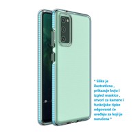 HURTEL Spring Case prozirna zaštitna gel maska sa okvirom u boji za Samsung Galaxy A12 / Galaxy M12