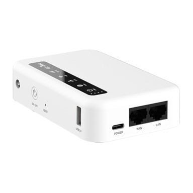 GL.INET 4G router Puli GL-XE300-BAT, Wi‑Fi 4, Nano SIM, baterija 5000 mAh