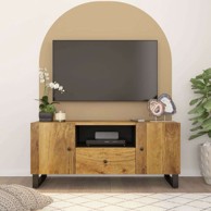 TV ormarić, 105 x 33.5 x 46 cm, drvo manga i konstruirano drvo, boja meda