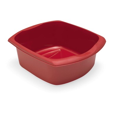 ADDIS Plastični lavor, ciglasto crveni, četvrtasti, 38 x 32 x 14 cm