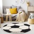 AYYILDIZ CARPETS Crni/krem dječji tepih ø 120 cm Fun 