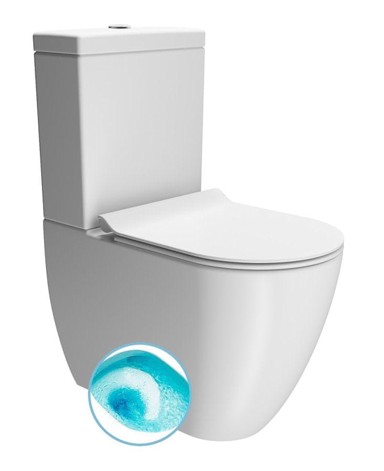 GSI WC kombinacija PURA, swirlflush, donji/gornji ispust, dualglaze+, bijela