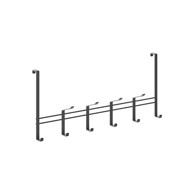 METALTEX Crna metalna vješalica za vrata 45 cm, Lava