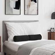 Valjkasti jastučići set 2 kom Ø15×40 cm kordura tekstil, crna