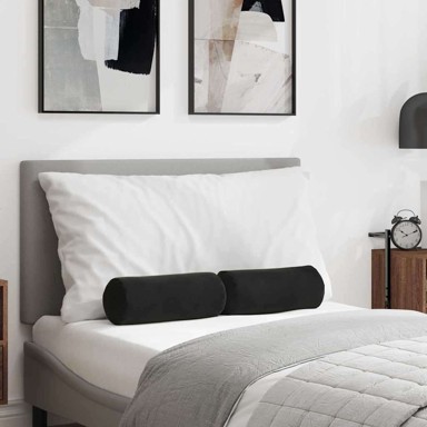 Valjkasti jastučići set 2 kom Ø15×40 cm kordura tekstil, crna