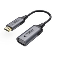 TECH-PROTECT Ultraboost adapter HDMI/VGA, Full HD, crni