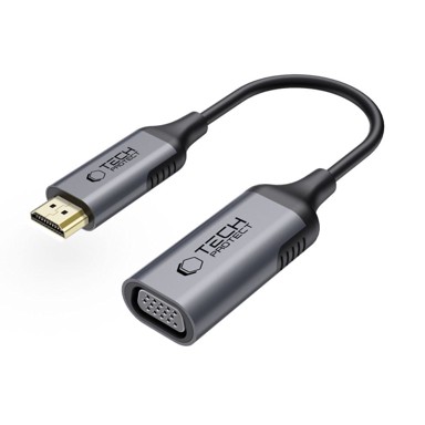 TECH-PROTECT Ultraboost adapter HDMI/VGA, Full HD, crni