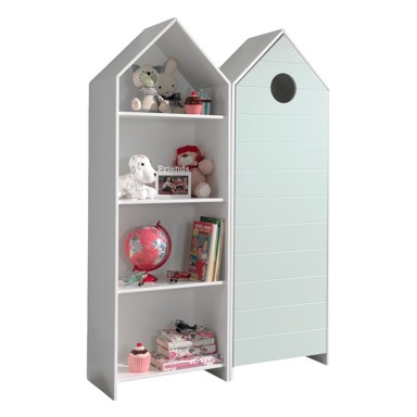 VIPACK Bijela/svijetlo plava otvorena dječja garderoba 115x171,5 cm CASAMI 