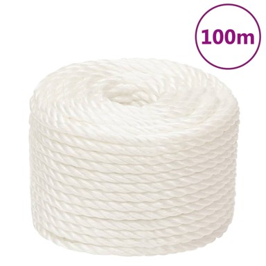 Radno uže bijelo 10 mm 100 m od polipropilena