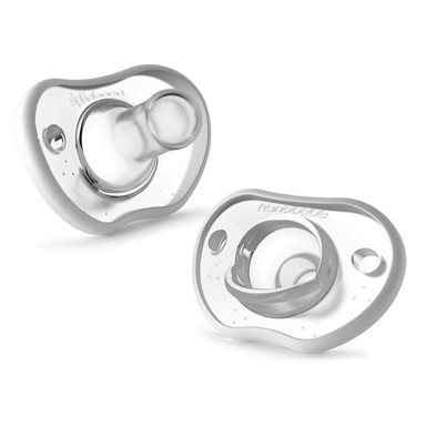 NANOBEBE Duda varalica Flexy, silikon, bijela, 0-3 mj, 2 kom