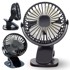 Mini USB ventilator s kopčom, stolni, crni