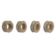 DKD HOME DECOR Prsten za salvete, prirodno juta smola aluminij, 6 x 3 x 6 cm
