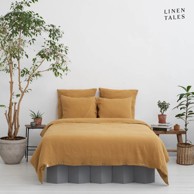 LINEN TALES Posteljina od konopljinog vlakna 200x220 cm za bračni krevet boja senfa