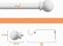 NIKCORP Podesiva metalna karniša 70-300 cm sa zidnim nosačima, nosivost do 6,8 kg, bijela