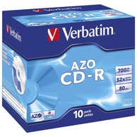 VERBATIM Medij za snimanje CD-R 700/80 52x JC AZO CRYSTAL 43327