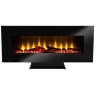 HOME Grijalica FKK 24, električni kamin, 1800 W, LED svjetlo, daljinski, crni