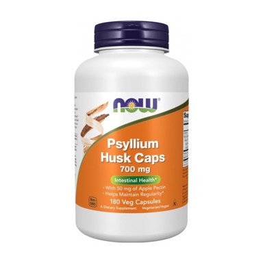 NOW Psyllium Husk, 700 mg, 180 kapsula