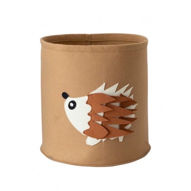 LIVEFY Košara za igračke i rublje Hedgehog, 35 x 35 cm, smeđa