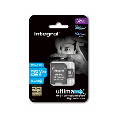 INTEGRAL MicroSDHC 32GB 280-240MB s UHS-II V90
